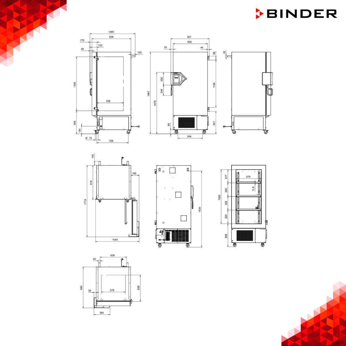 binder uf v 500 boyutları