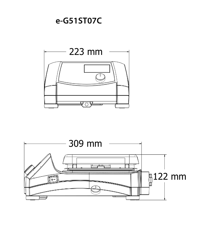 ohaus e-g51st07c boyutları