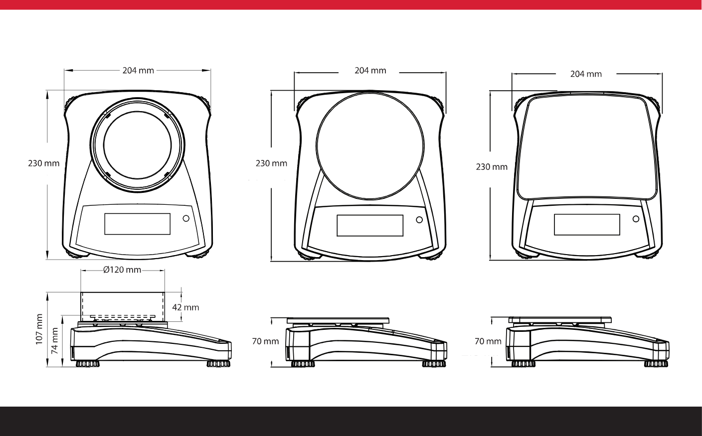 ohaus nv222 boyutları