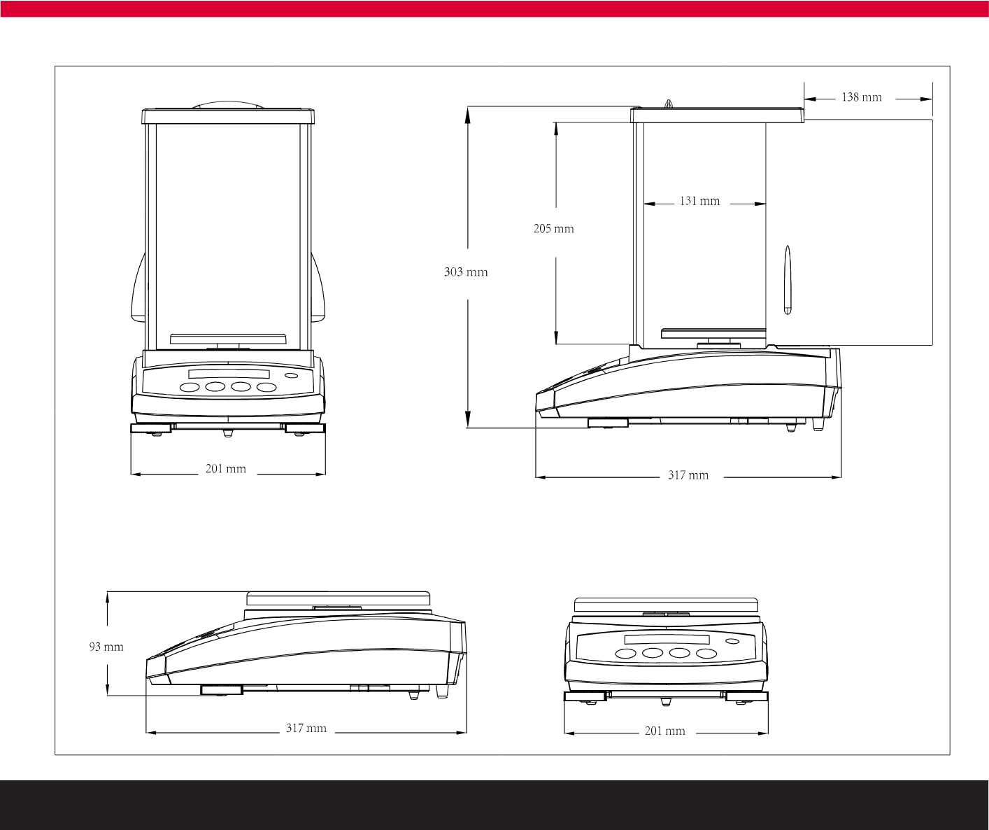 ohaus pr4202/e boyutları