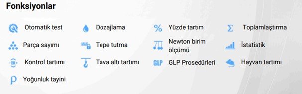 AS 60-220.R2 PLUS Analitik Terazi fonksiyonlar