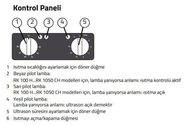 Bandelin RK 100 H Ultrasonik Banyo kontrol paneli