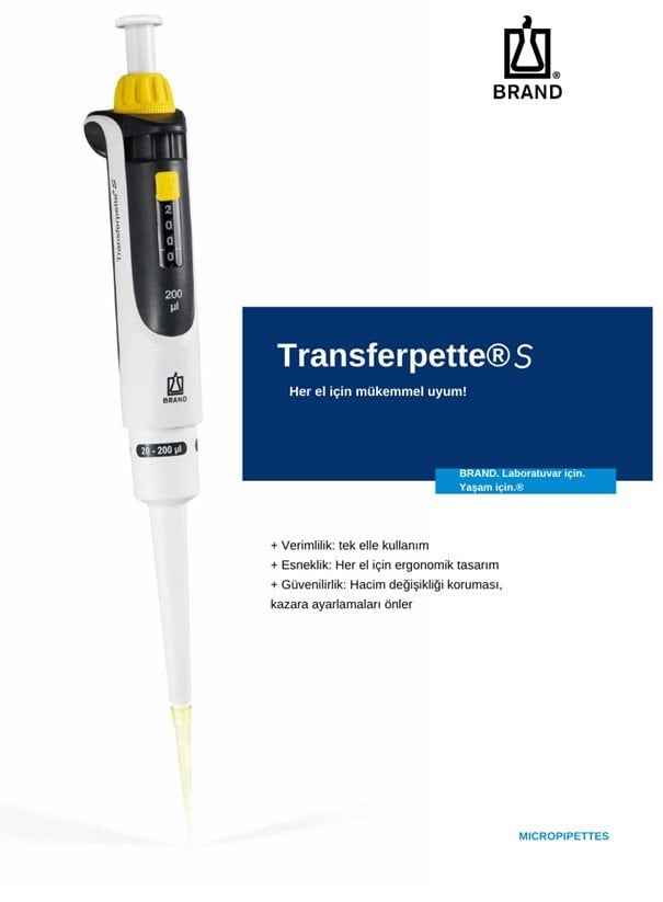 Brand Transferpette S 0.5-10 µl Ayarlanabilir Otomatik Pipet