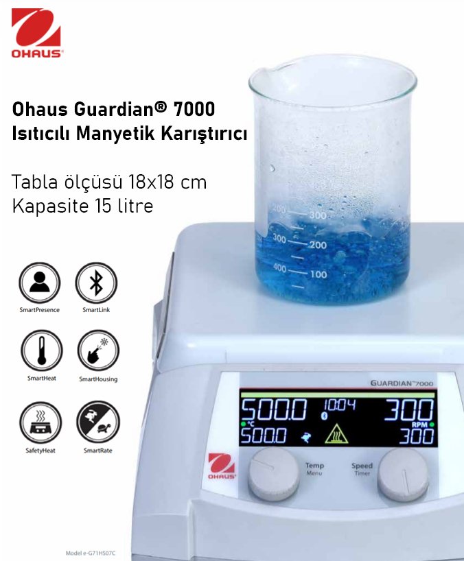 ohaus-guardian7000-isiticili-manyetik-karistirici-18x18cm-aciklama